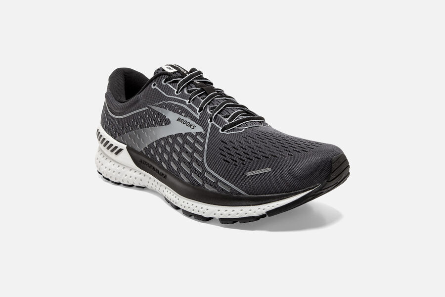 Brooks Running Shoes Mens Black/Grey - Adrenaline GTS 21 Road - 3046-BOMHS